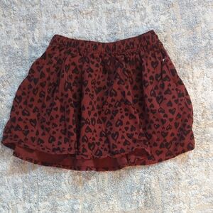 NWOT Old Navy Skater Skirt with Brown and Black Heart Print Size 2T